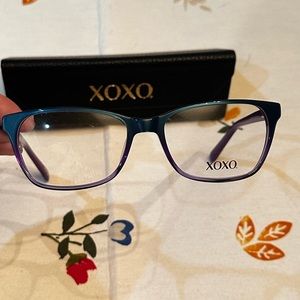 XOXO “Portico” Eye Glass Glasses Frames. Teal/purple. NEW. 55-17-135